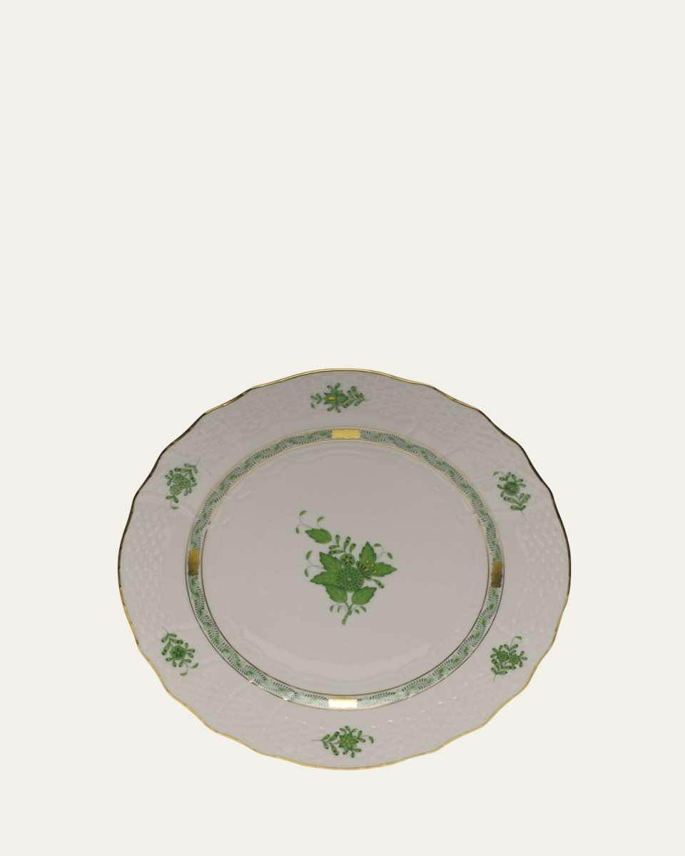 Chinese Bouquet Green Service Plate